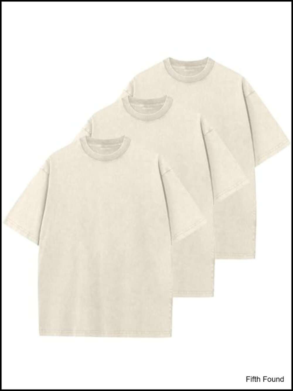 Oversized Cotton T-Shirt Unisex Vintage Faded Crew Neck Short Sleeve